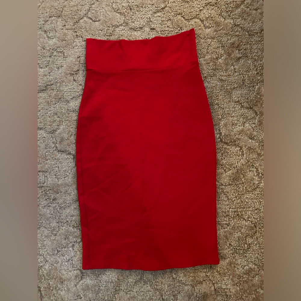 Cherry Red Pencil Skirt 🍒